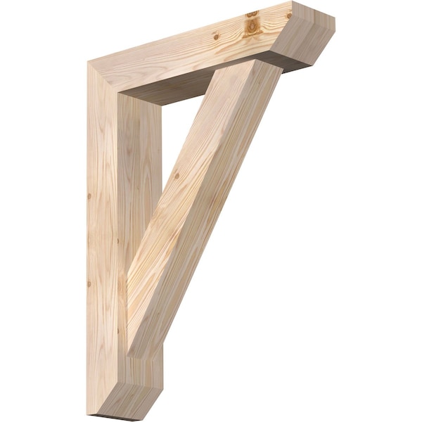 Ekena Millwork Traditional Slat Smooth Bracket w/ Offset Brace, Douglas Fir, 5 1/2"W x 22"D x 30"H BKT0604X22X30TRA06SDF - main